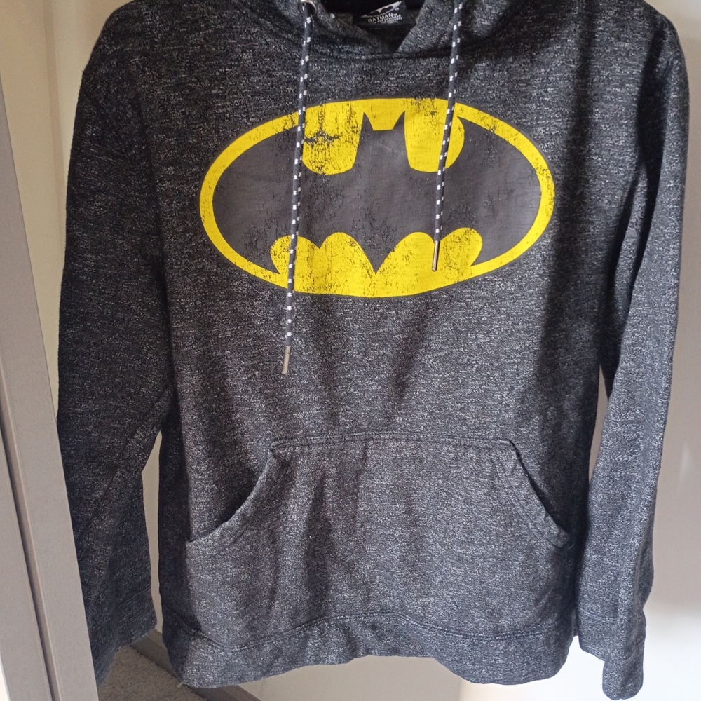 Unisex Batman Logo Gray Sweater Sz Medium